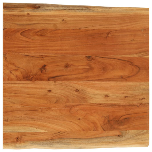 vidaXL Table Top 80x80x3.8 cm Rectangular Solid Wood Acacia Live Edge