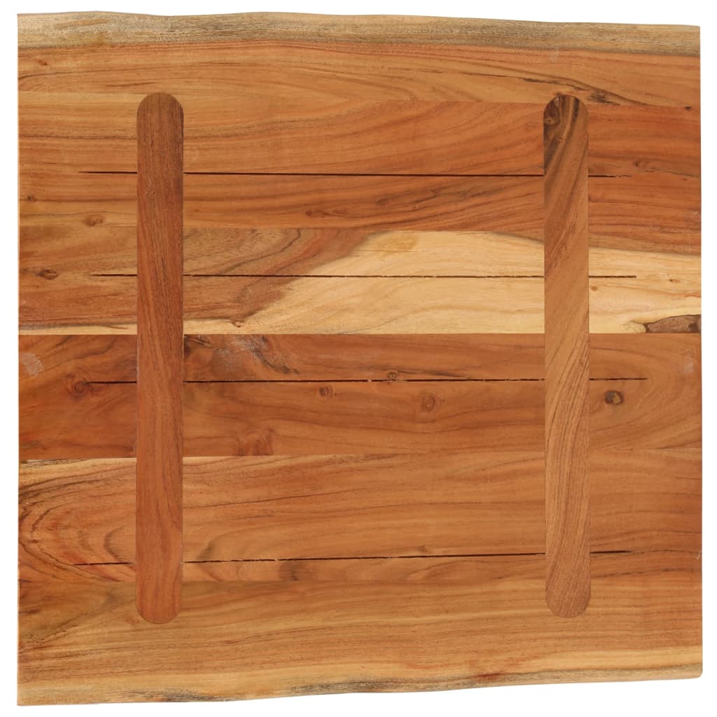 vidaXL Table Top 80x80x3.8 cm Rectangular Solid Wood Acacia Live Edge