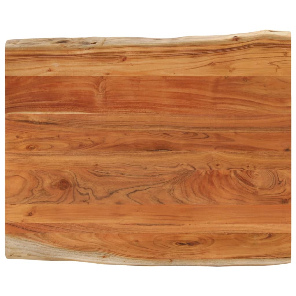 vidaXL Table Top 110x80x3.8 cm Rectangular Solid Wood Acacia Live Edge
