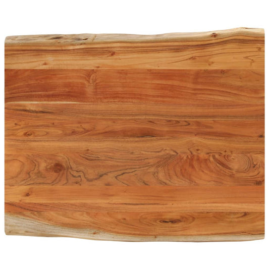 vidaXL Table Top 110x80x3.8 cm Rectangular Solid Wood Acacia Live Edge