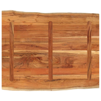 vidaXL Table Top 110x80x3.8 cm Rectangular Solid Wood Acacia Live Edge