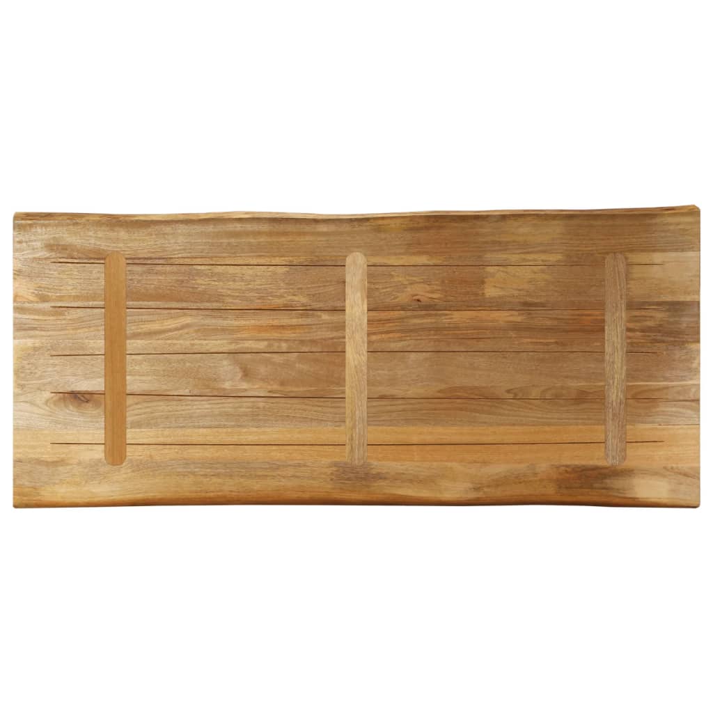 vidaXL Table Top Live Edge 140x60x2.5 cm Solid Wood Rough Mango