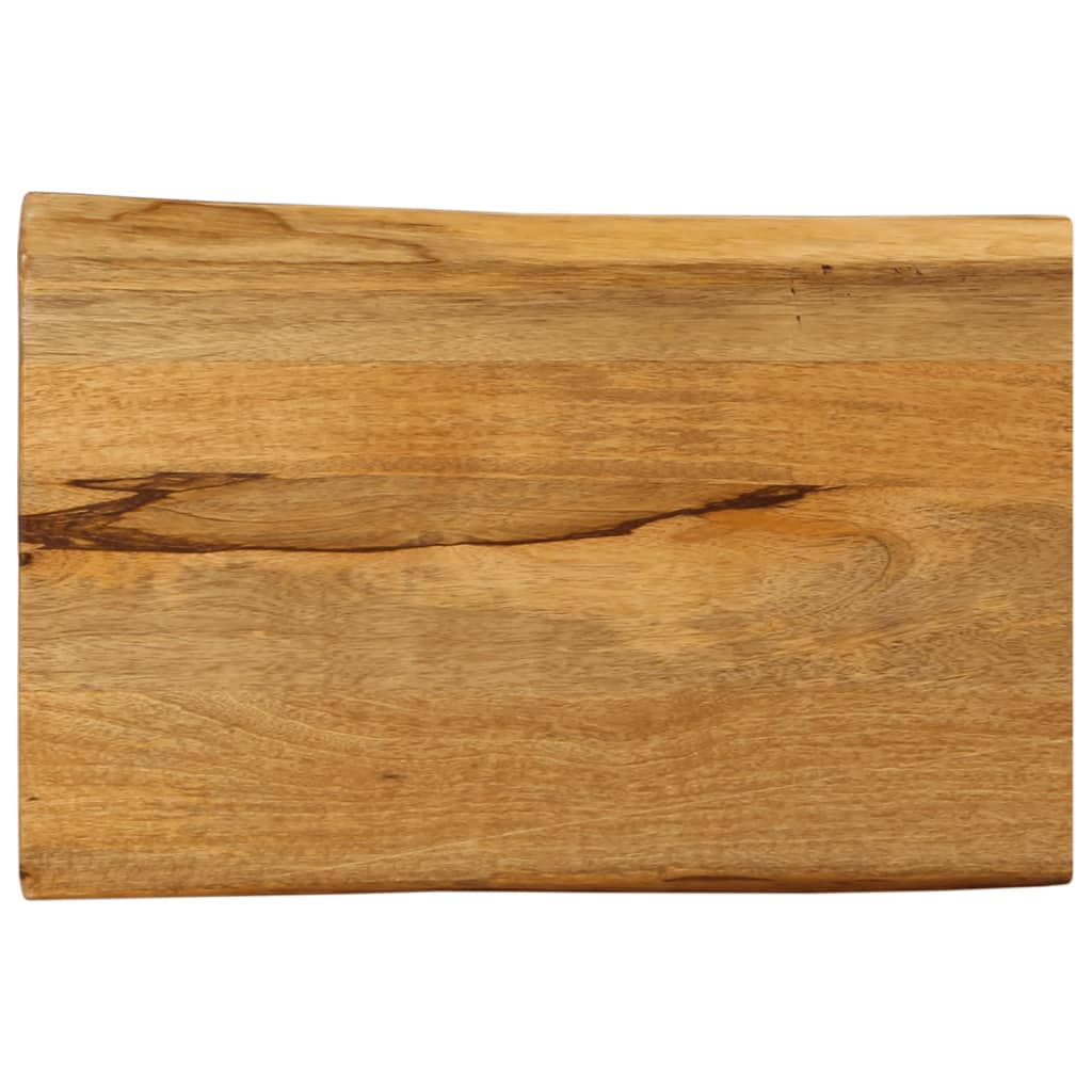 vidaXL Table Top 70x40x2.5 cm Live Edge Solid Wood Mango