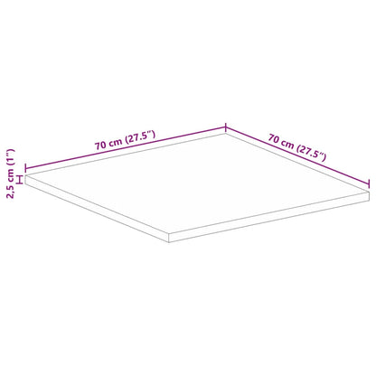 vidaXL Table Top 70x70x2.5 cm Square Solid Wood Acacia