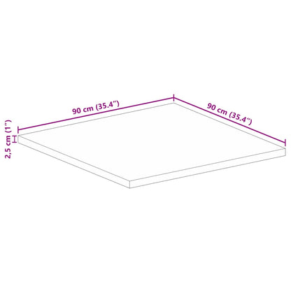 vidaXL Table Top 90x90x2.5 cm Square Solid Wood Acacia