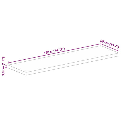 vidaXL Table Top 120x50x3.8 cm Rectangular Solid Wood Acacia