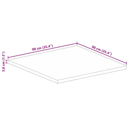 vidaXL Table Top 90x90x3.8 cm Square Solid Wood Acacia