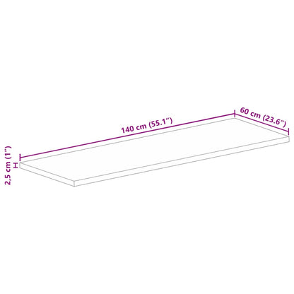 vidaXL Table Top 140x60x2.5 cm Rectangular Solid Wood Reclaimed