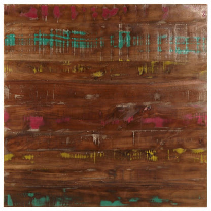 vidaXL Table Top 80x80x1.5 cm Square Solid Wood Reclaimed