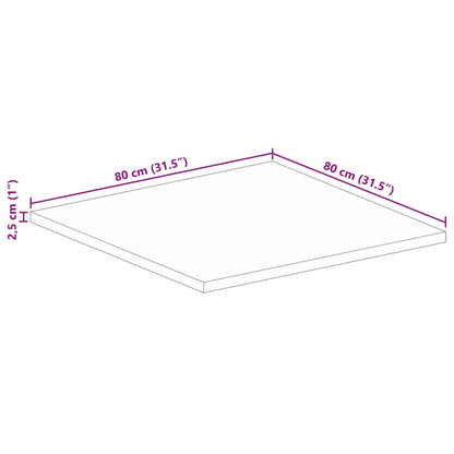 vidaXL Table Top 80x80x2.5 cm Square Solid Wood Reclaimed