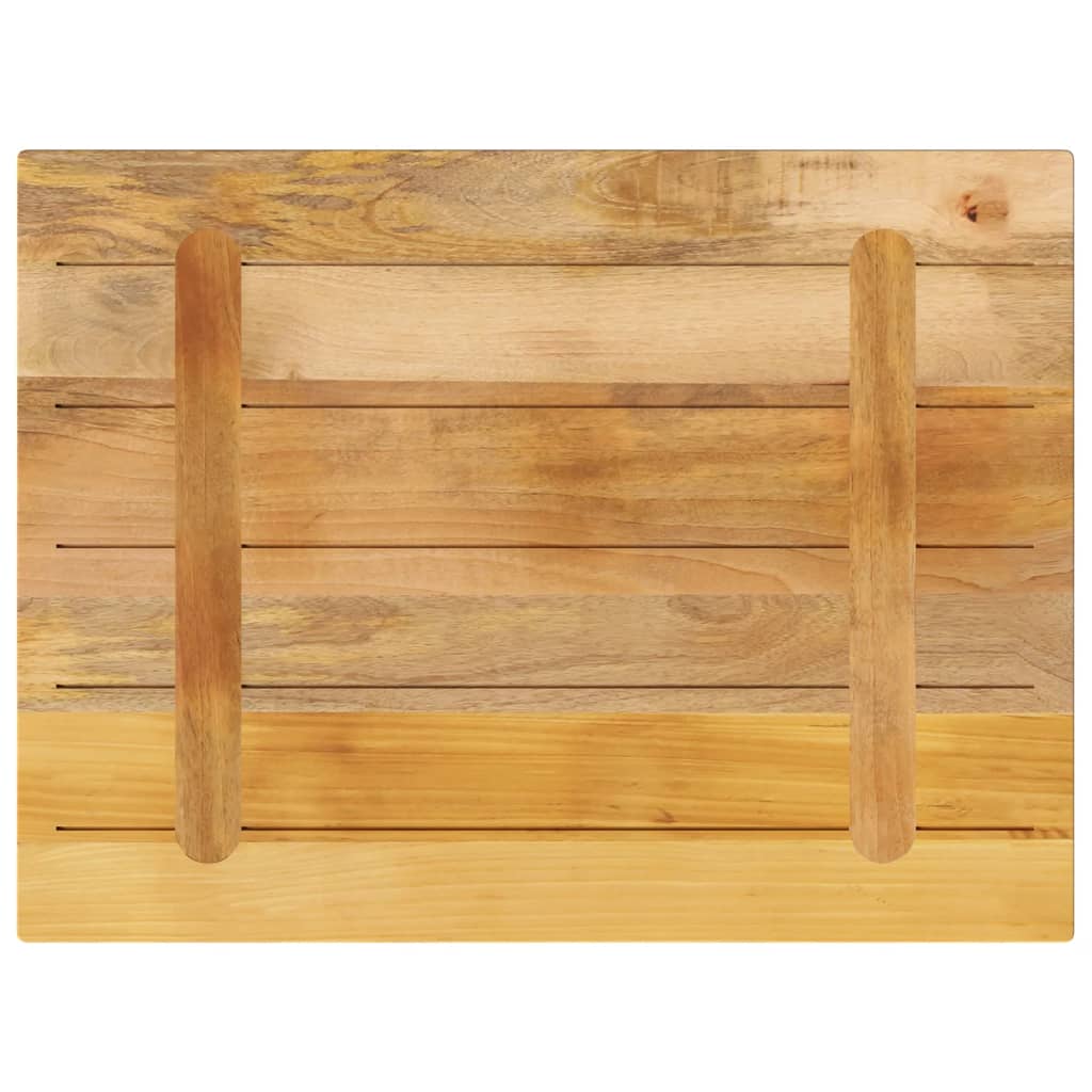 vidaXL Table Top 80x60x1.5 cm Rectangular Solid Wood Rough Mango