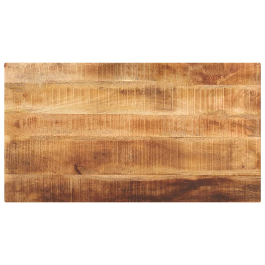 vidaXL Table Top 110x70x2.5 cm Rectangular Solid Wood Rough Mango