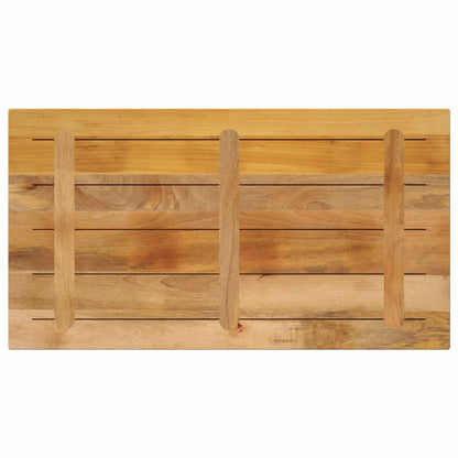 vidaXL Table Top 100x50x3.8 cm Rectangular Solid Wood Rough Mango