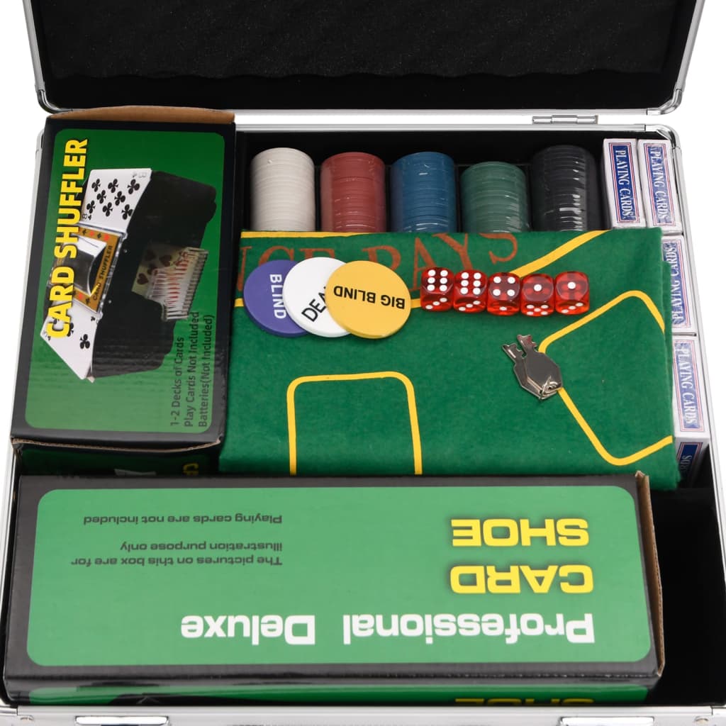 vidaXL Poker Chip Set 600 pcs 4 g