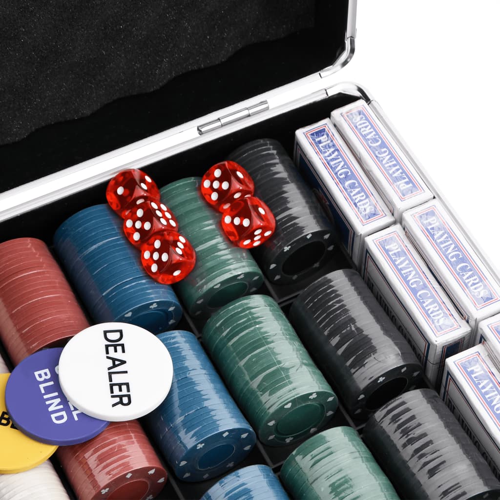 vidaXL Poker Chip Set 600 pcs 4 g