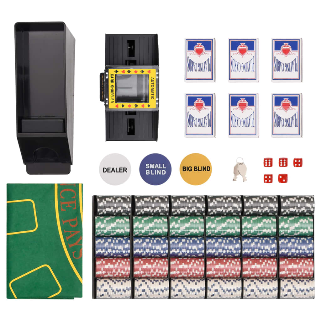 vidaXL Poker Chip Set 600 pcs 11.5 g