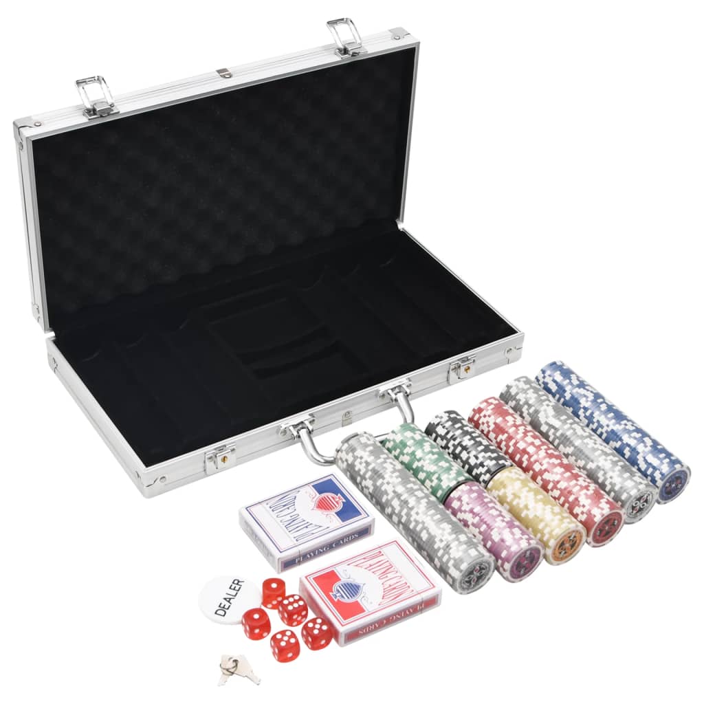 vidaXL Poker Chip Set 300 pcs 11.5 g