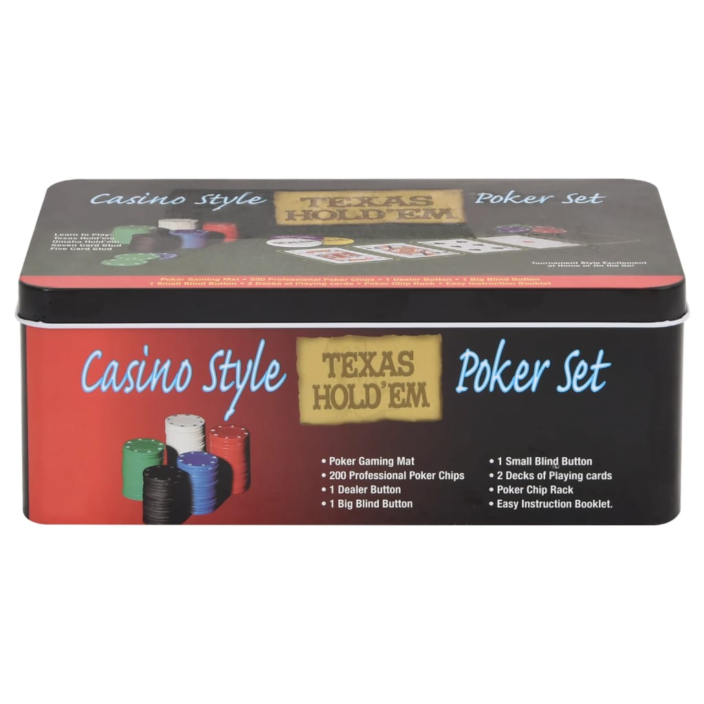 vidaXL Poker Chip Set 200 pcs 4 g