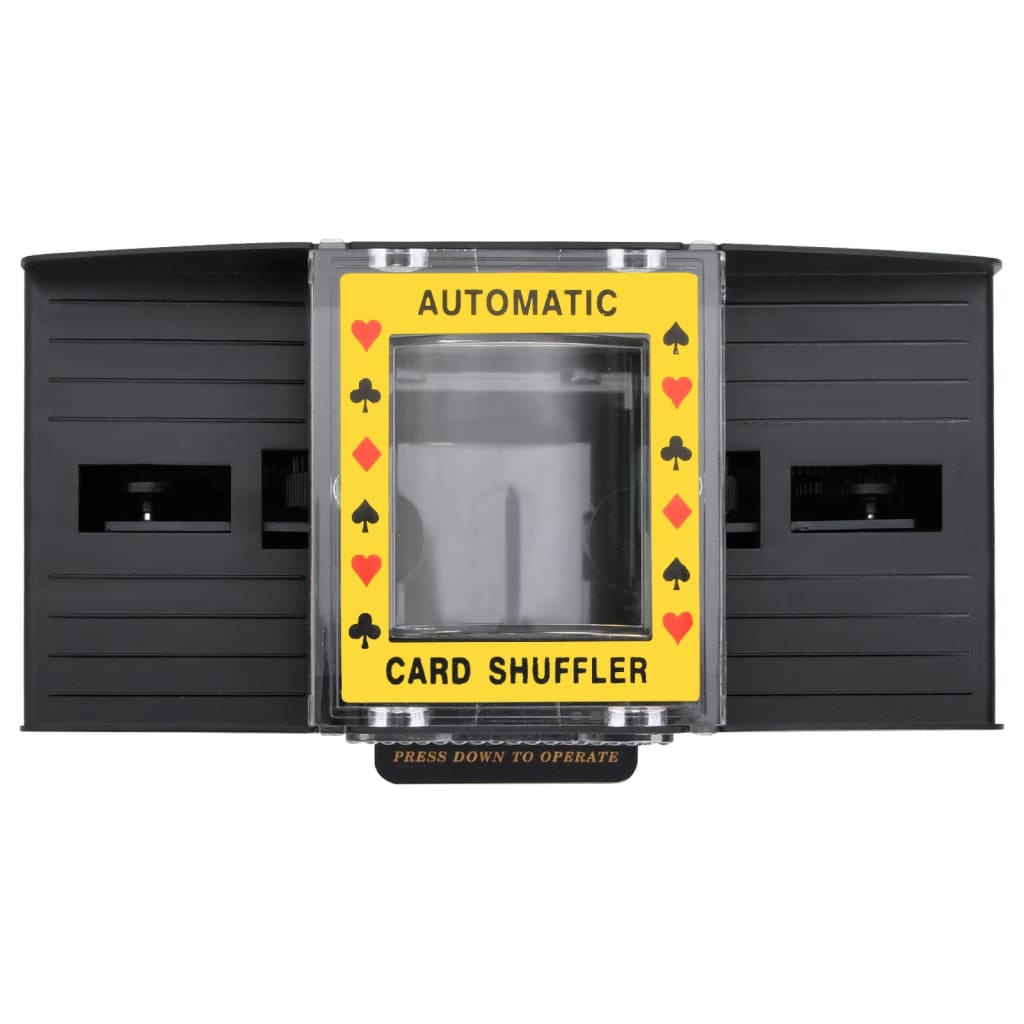 vidaXL Automatic Card Shuffler Black 2 Decks