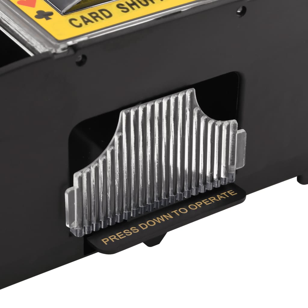 vidaXL Automatic Card Shuffler Black 2 Decks
