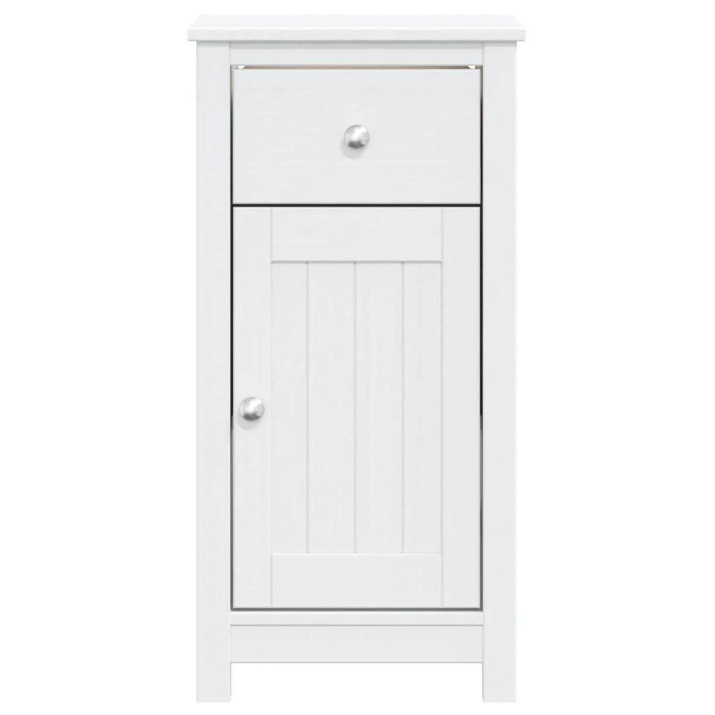 vidaXL Bathroom Cabinet BERG White 40x34x80 cm Solid Wood Pine