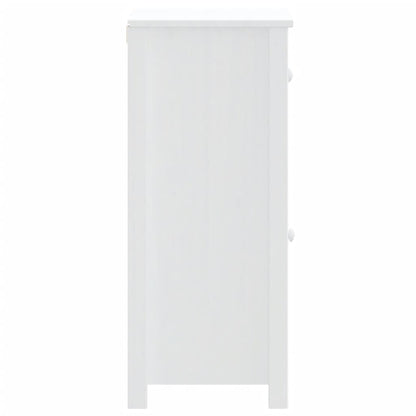 vidaXL Bathroom Cabinet BERG White 40x34x80 cm Solid Wood Pine