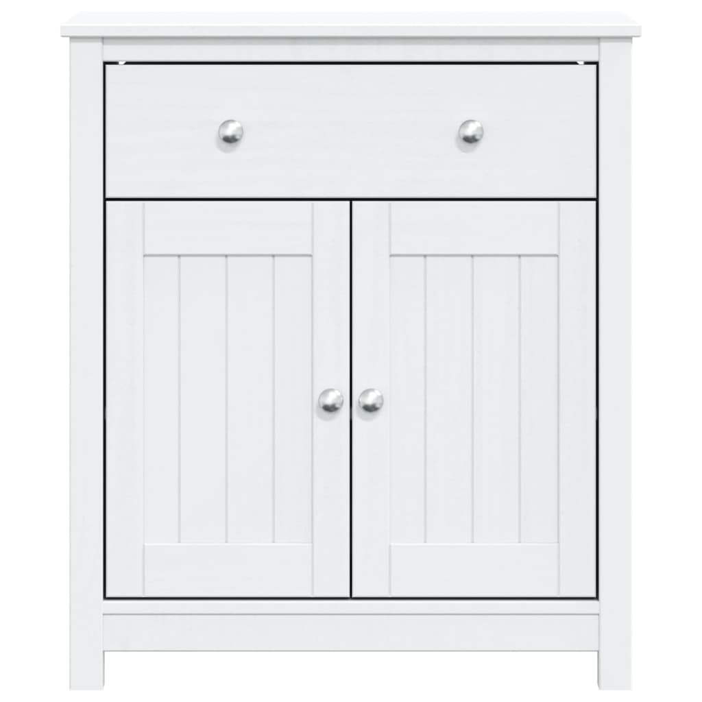 vidaXL Bathroom Cabinet BERG White 69.5x34x80 cm Solid Wood Pine