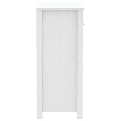 vidaXL Bathroom Cabinet BERG White 69.5x34x80 cm Solid Wood Pine