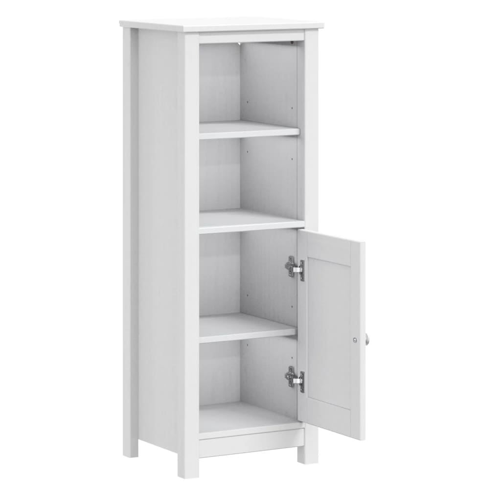 vidaXL Bathroom Cabinet | White | Solid pine wood | 40 cm x 34 cm x 110 cm