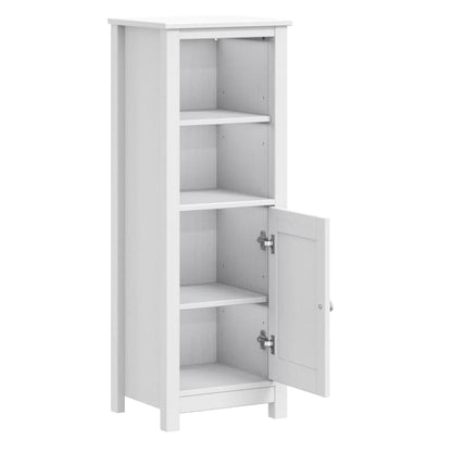 vidaXL Bathroom Cabinet | White | Solid pine wood | 40 cm x 34 cm x 110 cm
