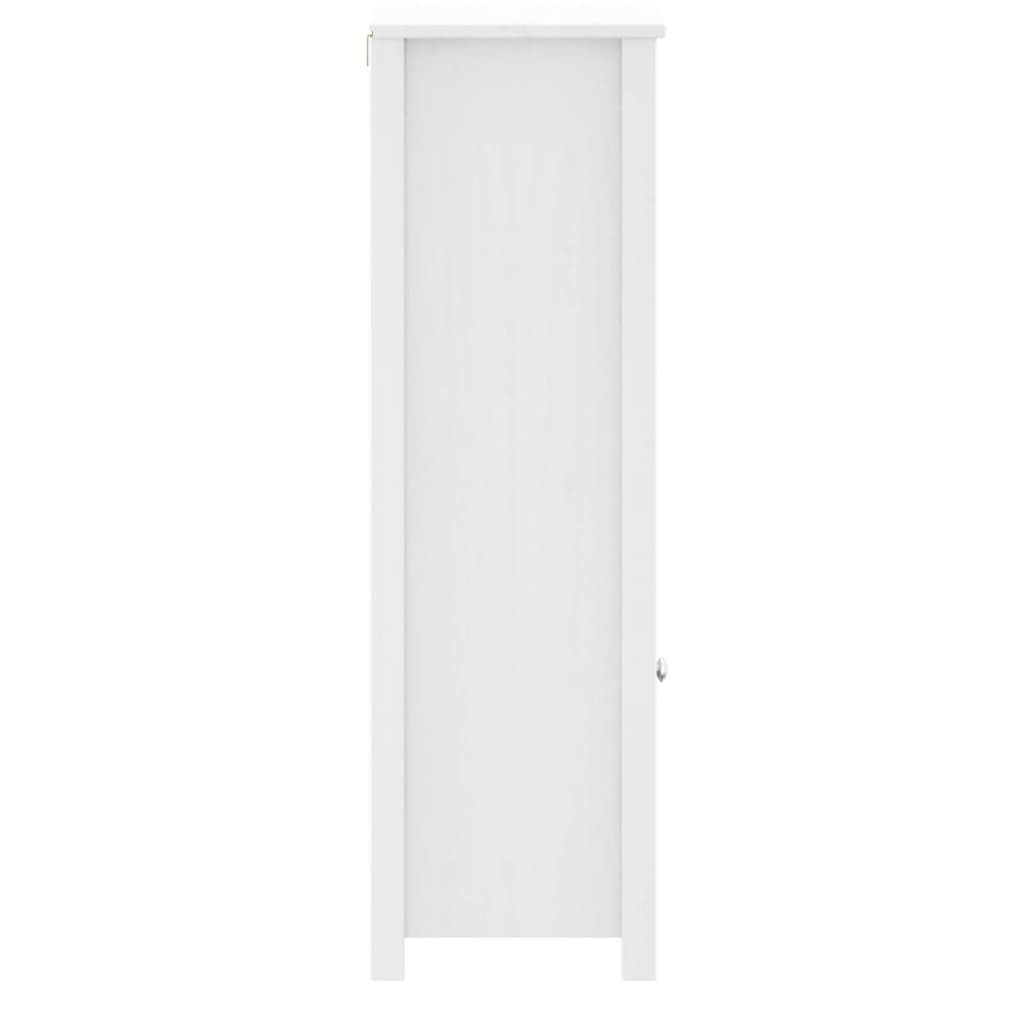 vidaXL Bathroom Cabinet | White | Solid pine wood | 40 cm x 34 cm x 110 cm