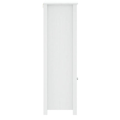 vidaXL Bathroom Cabinet | White | Solid pine wood | 40 cm x 34 cm x 110 cm
