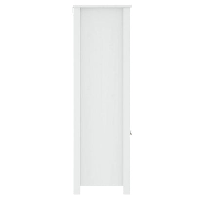 vidaXL Bathroom Cabinet BERG White 40x34x110 cm Solid Wood Pine