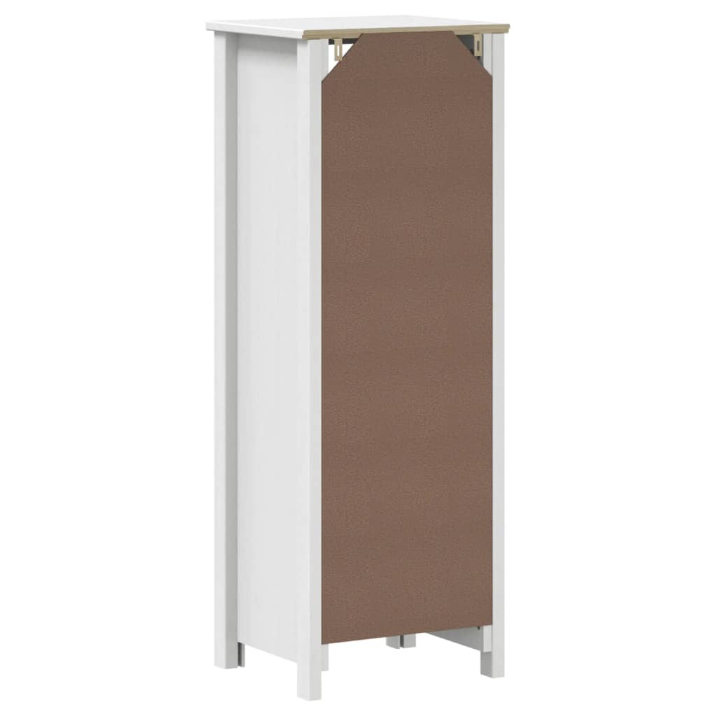 vidaXL Bathroom Cabinet | White | Solid pine wood | 40 cm x 34 cm x 110 cm