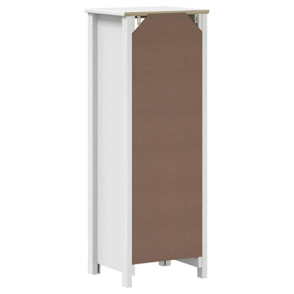 vidaXL Bathroom Cabinet | White | Solid pine wood | 40 cm x 34 cm x 110 cm