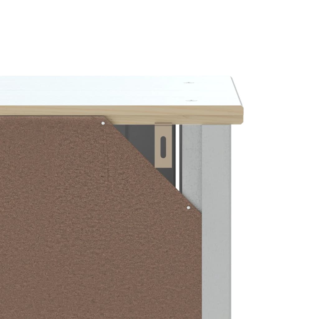 vidaXL Bathroom Cabinet | White | Solid pine wood | 40 cm x 34 cm x 110 cm