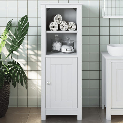 vidaXL Bathroom Cabinet | White | Solid pine wood | 40 cm x 34 cm x 110 cm