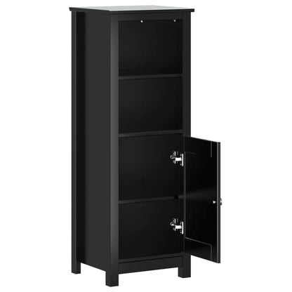 vidaXL Bathroom Cabinet | Black | Solid pine wood, engineered wood, metal