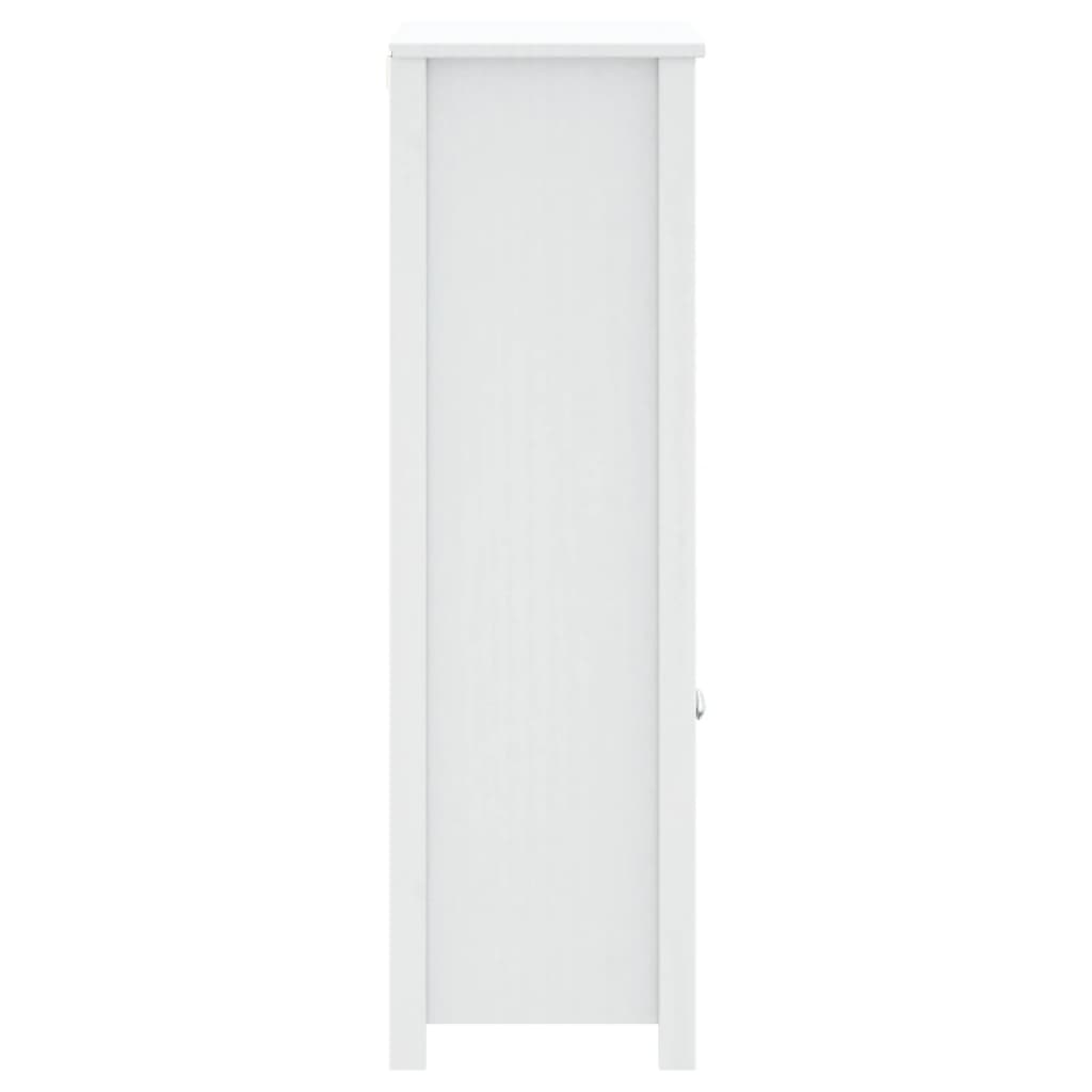 vidaXL Bathroom Cabinet BERG White 69.5x34x110 cm Solid Wood Pine