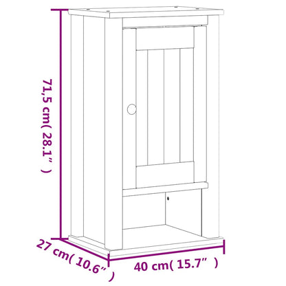 vidaXL Bathroom Wall Cabinet | Black | Solid Pine, Engineered Wood, Metal