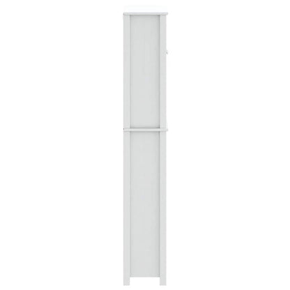 vidaXL Washing Machine Cabinet BERG White 76x27x164.5 cm Solid Wood