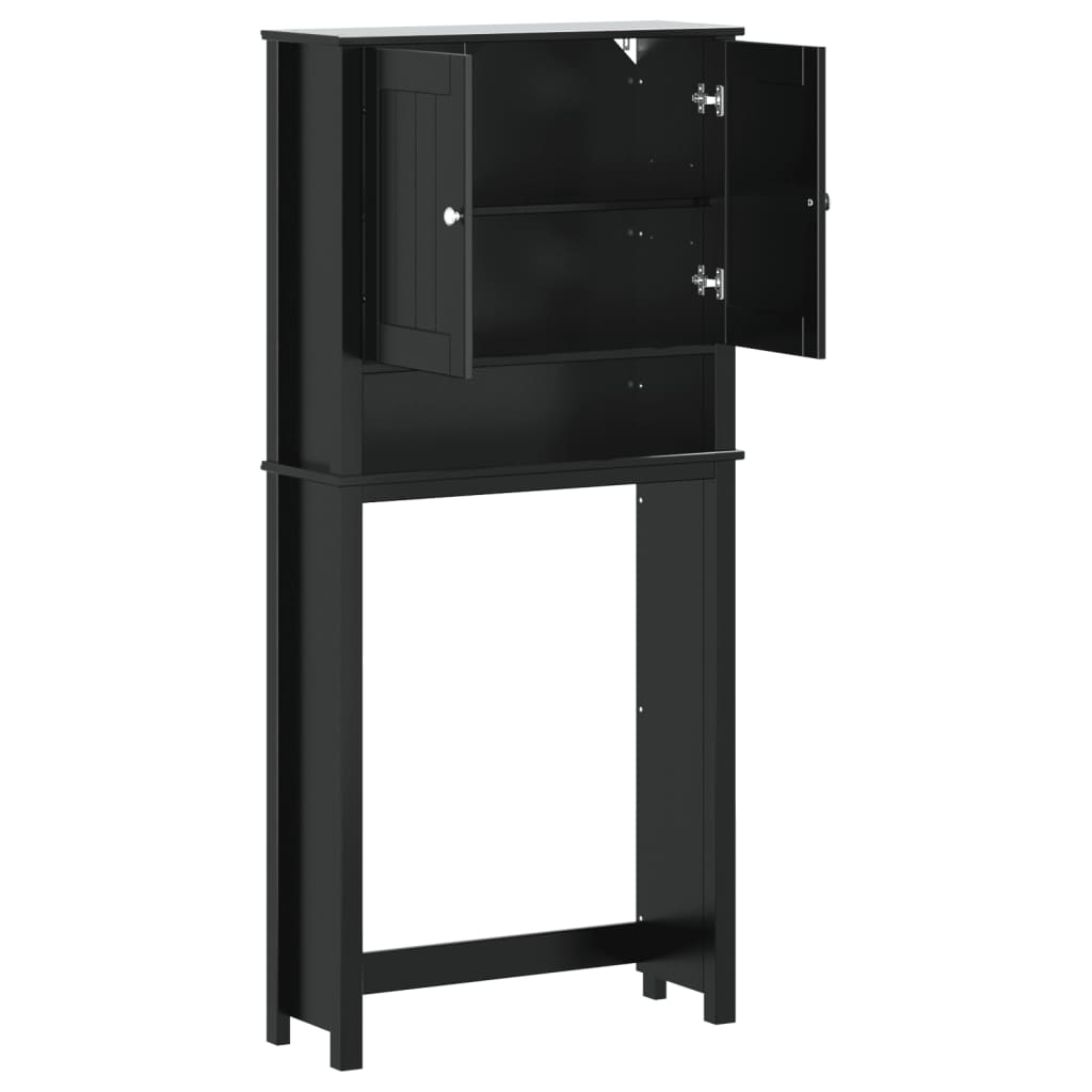 vidaXL Washing Machine Cabinet BERG Black 76x27x164.5 cm Solid Wood