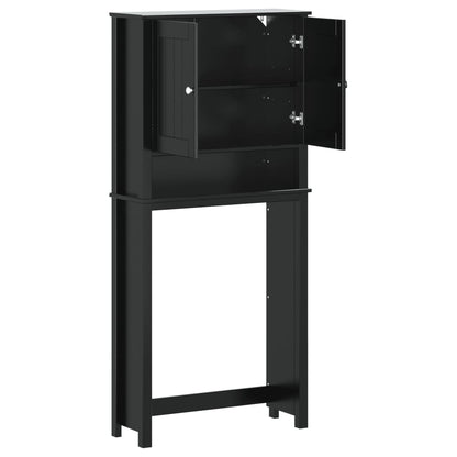 vidaXL Washing Machine Cabinet BERG Black 76x27x164.5 cm Solid Wood