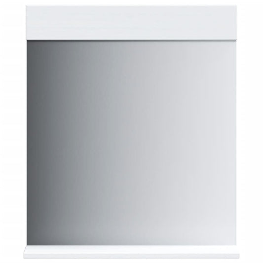vidaXL Bathroom Mirror with Shelf BERG White 60x12x70 cm Solid Wood