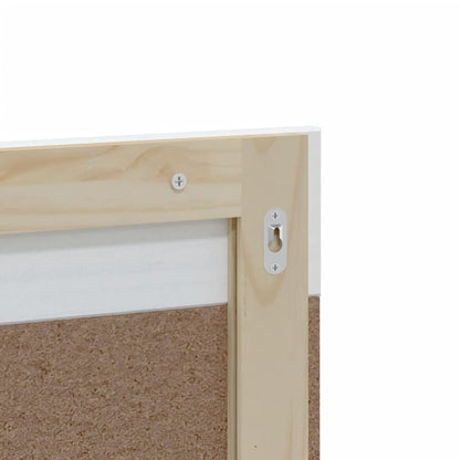 vidaXL Bathroom Mirror with Shelf BERG White 60x12x70 cm Solid Wood