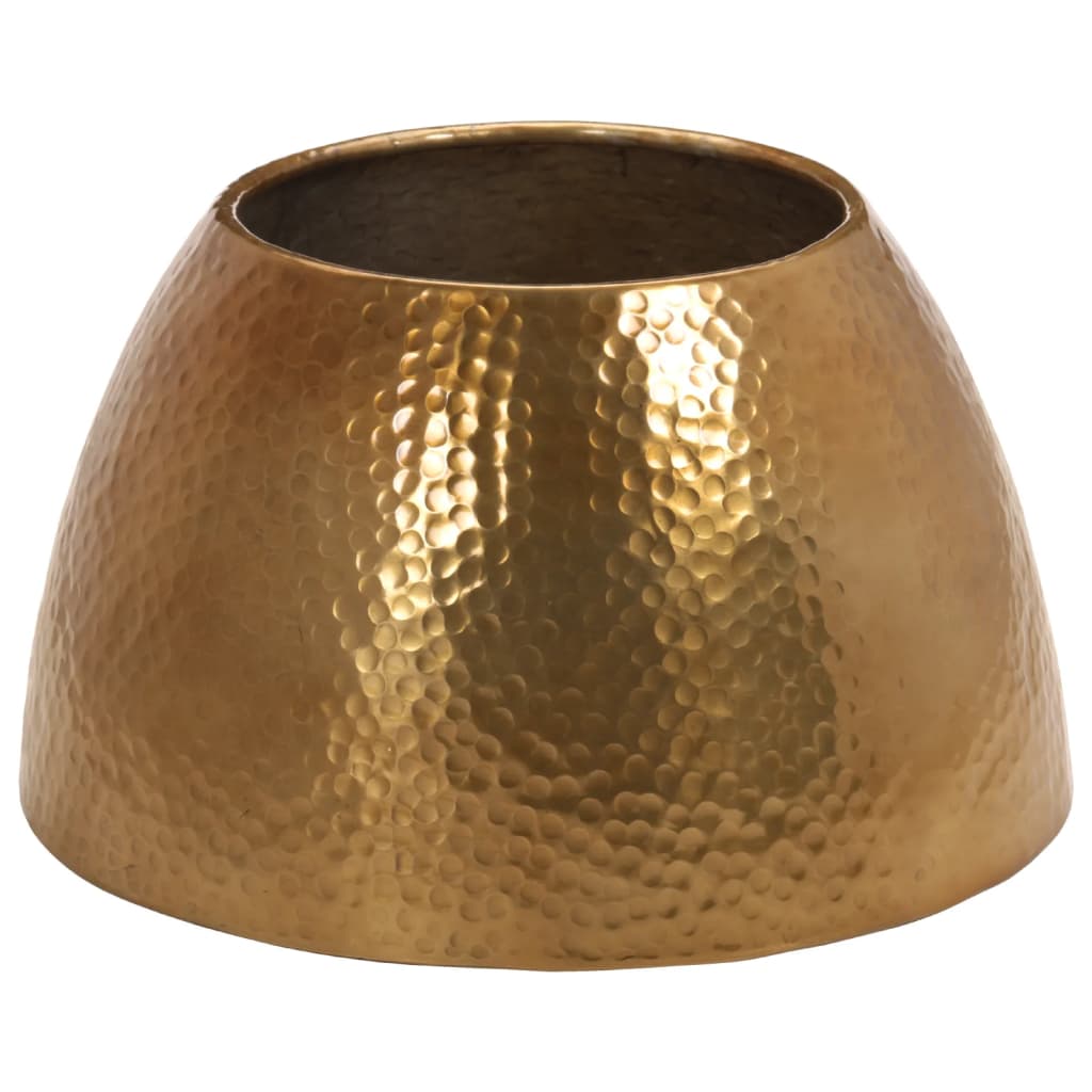 vidaXL Coffee Table Hammered Aluminium Ø 50x30 cm Brass