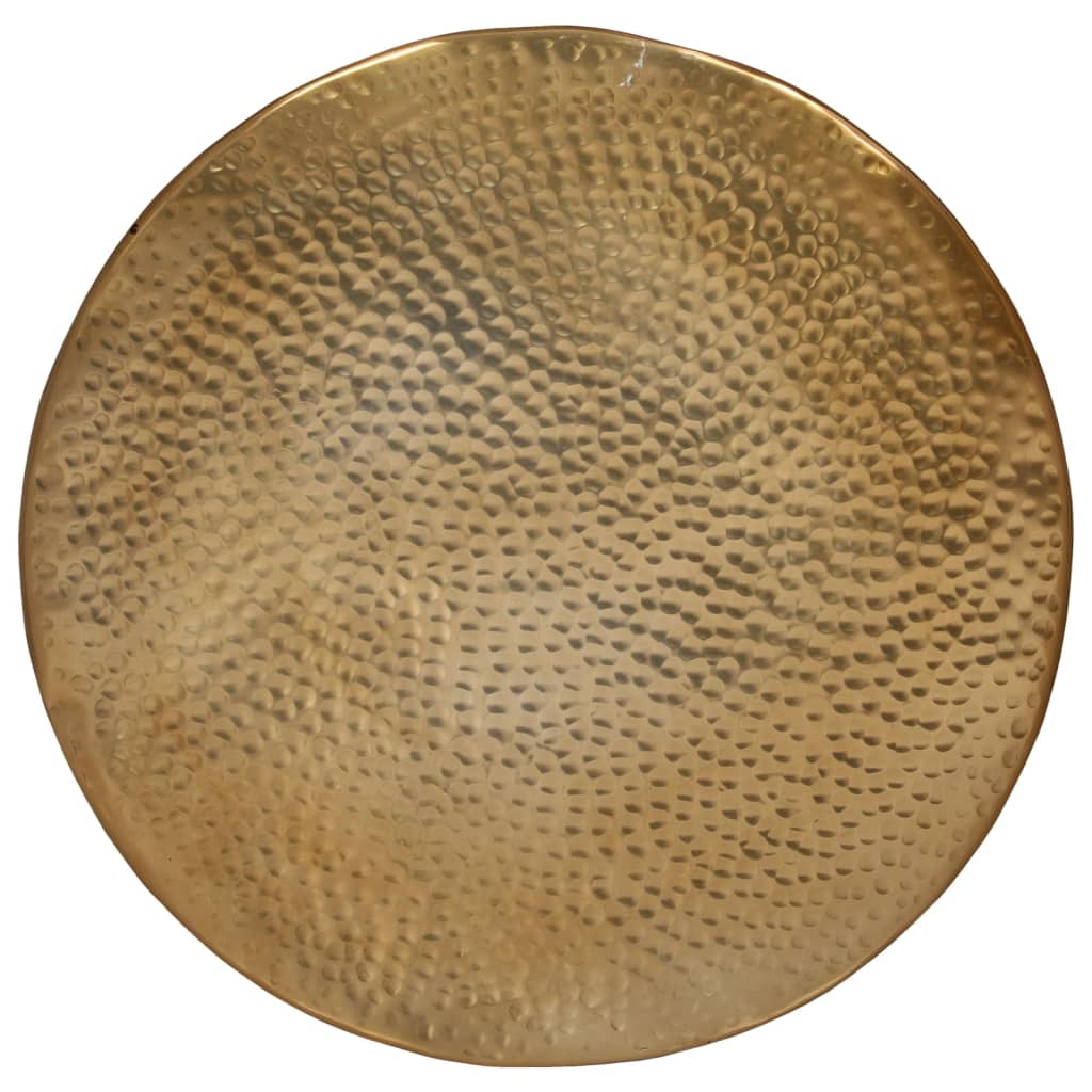 vidaXL Coffee Table Hammered Aluminium Ø 50x30 cm Brass