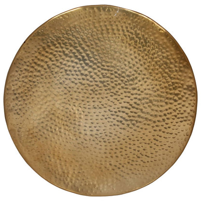 vidaXL Coffee Table Hammered Aluminium Ø 50x30 cm Brass