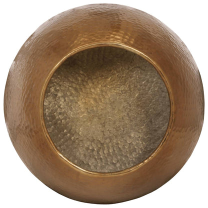 vidaXL Coffee Table Hammered Aluminium Ø 50x30 cm Brass