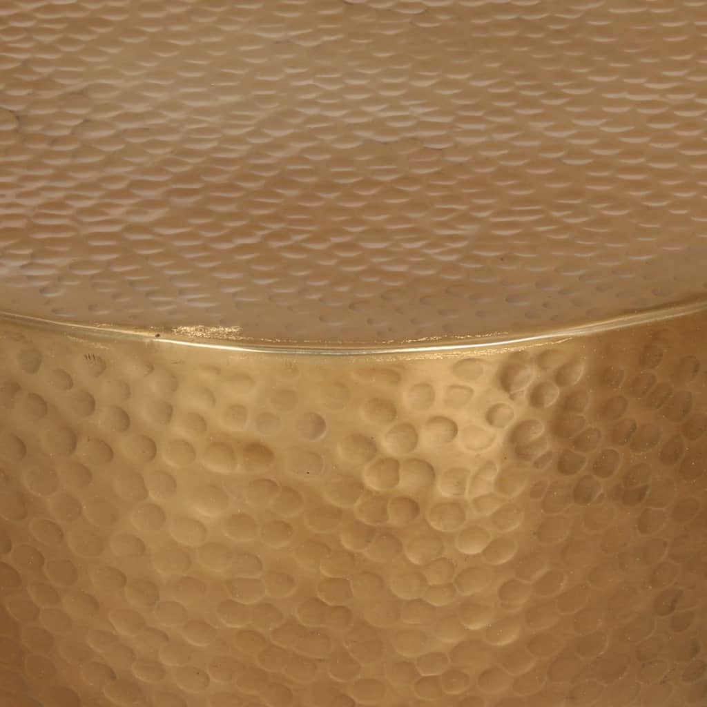 vidaXL Coffee Table Hammered Aluminium Ø 50x30 cm Brass